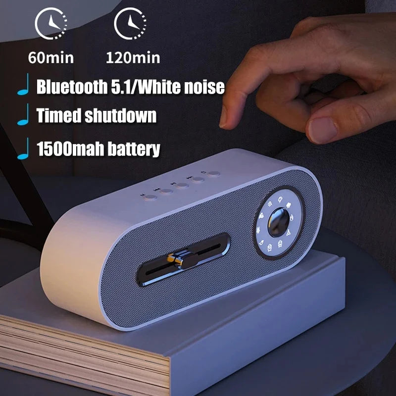 New White Noise Bluetooth Voice of Nature Speaker Portable Sleep Aid Speakers Subwoofer RGB Light Support TF Card / AUX / U Disk