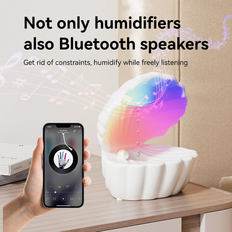 Universal Portable Bluetooth Speaker Anti-Gravity Air Humidifier Atmosphere RGB Night Light Heavy Bass Bedroom Music Player