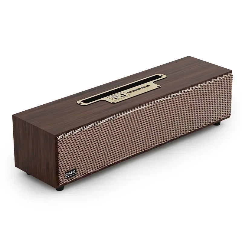 Multifunctional Desktop Bluetooth Speaker, Retro Computer Speaker, Wooden FM Radio, Subwoofer, Echo Wall, Caixa De Som AUX \ TF