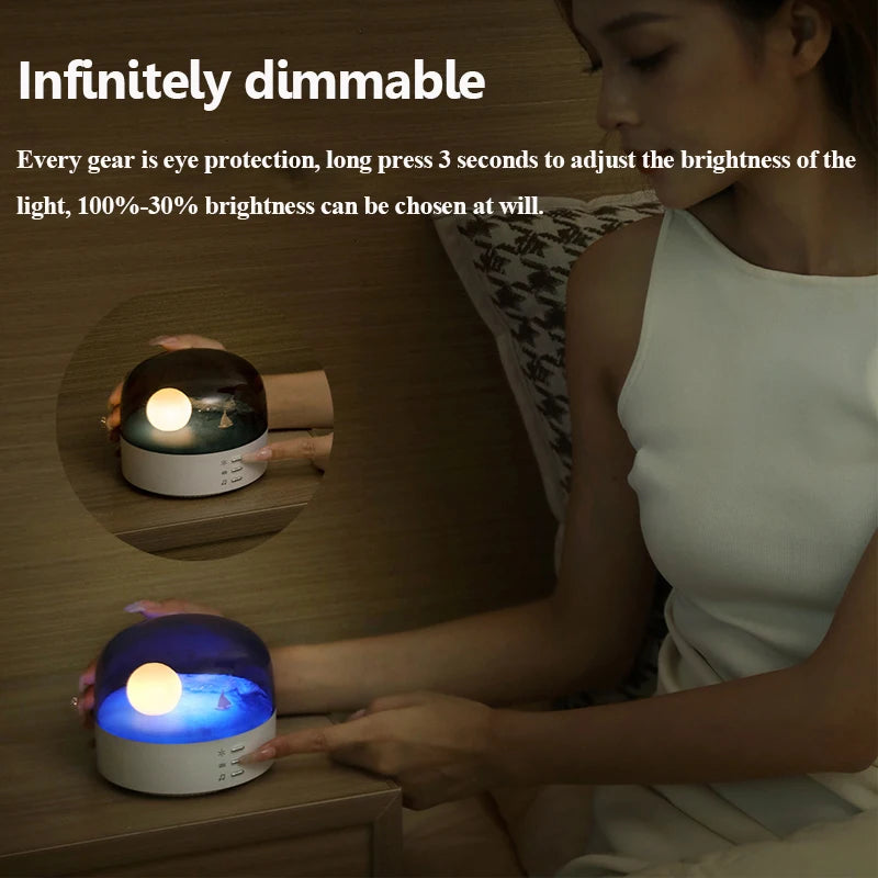 Mini Portable Bluetooth Speaker Ambient Light High Quality Sound Bluetooth Music Box with Dimming Soft Light Wireless Music Play