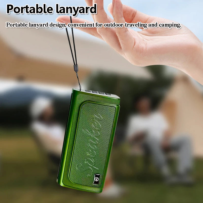 Portable Bluetooth Speaker Solar Power Outdoor Audio System Wireless MP3 Music Player with LED Flashlight Support FM USB TF Card