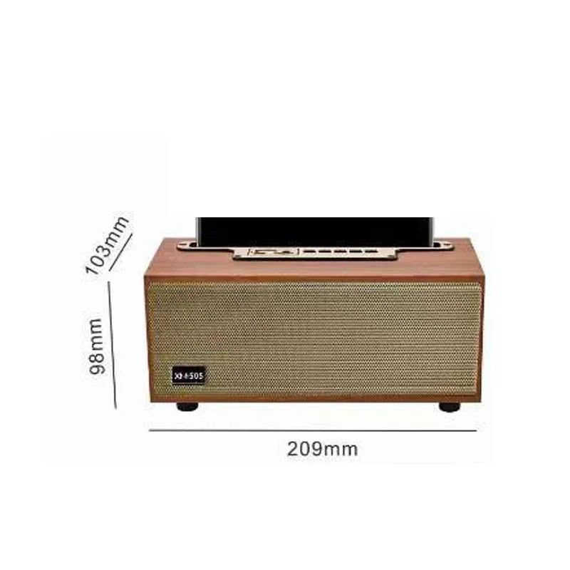 Multifunctional Desktop Bluetooth Speaker, Retro Computer Speaker, Wooden FM Radio, Subwoofer, Echo Wall, Caixa De Som AUX \ TF