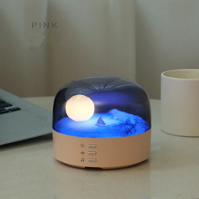 Mini Portable Bluetooth Speaker Ambient Light High Quality Sound Bluetooth Music Box with Dimming Soft Light Wireless Music Play