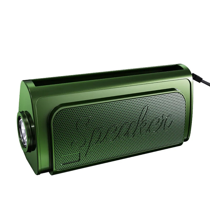 Portable Bluetooth Speaker Solar Power Outdoor Audio System Wireless MP3 Music Player with LED Flashlight Support FM USB TF Card