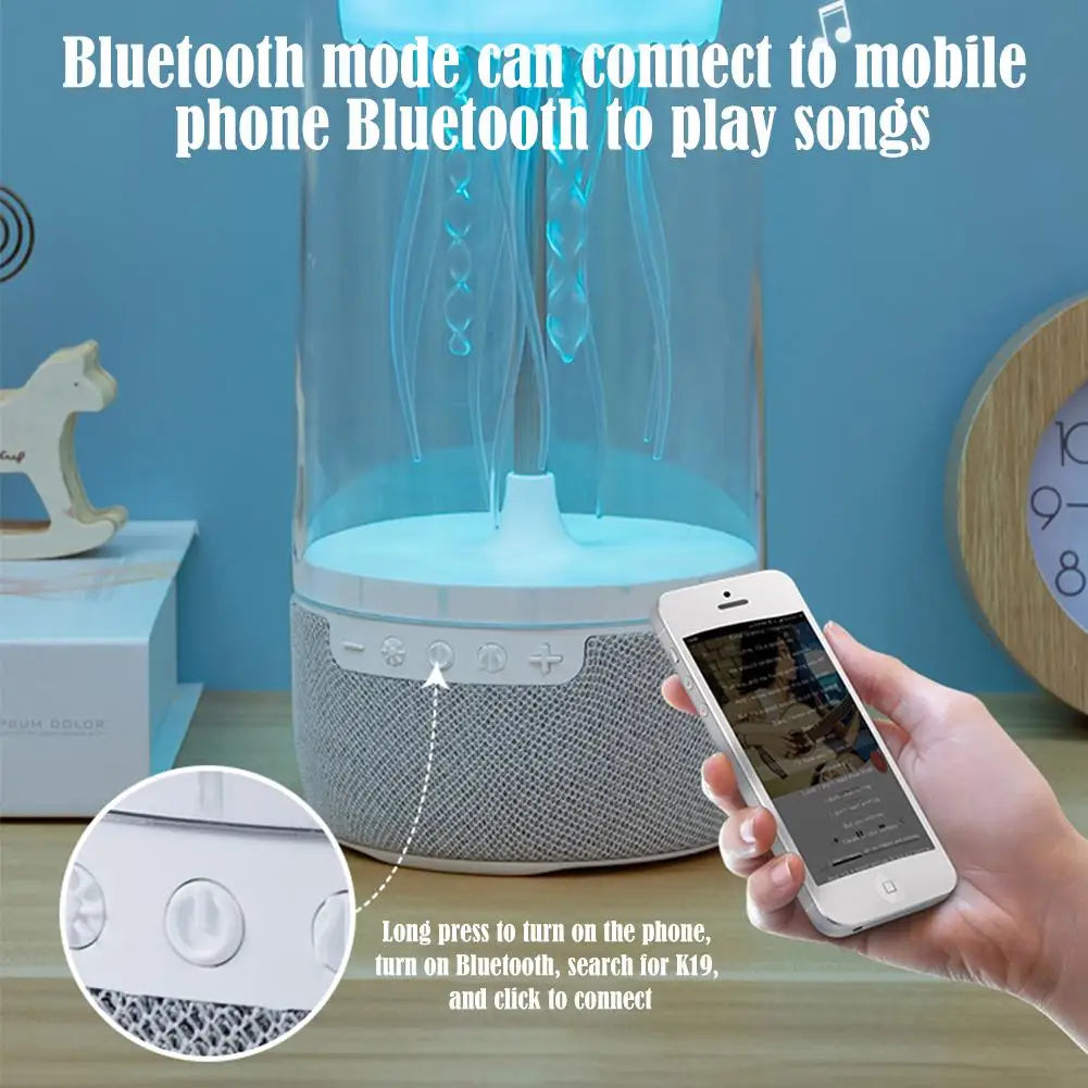 Creative Jellyfish Mood Light With Bluetooth 5.2 Speaker Speaker Wireless Speaker 3D Surround Music Player Audio Home Decoration